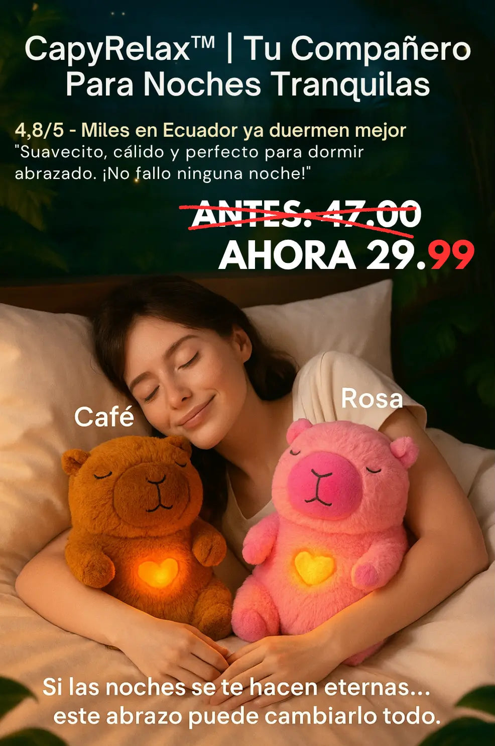 CapyRelax™ | Tu Compañero Para Noches Tranquilas
