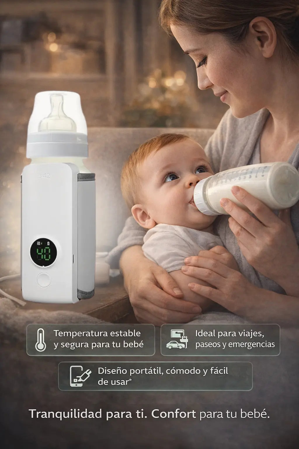 TempNest Baby™ Calentador De Biberones Digital