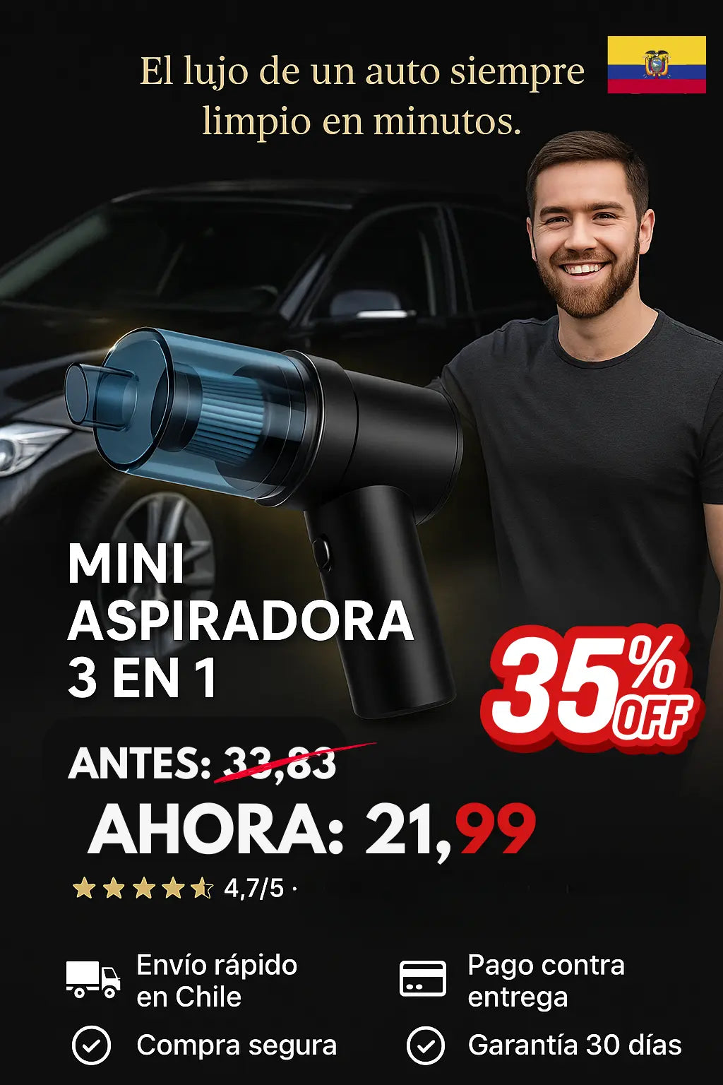 Aspiradora CleanMaster®I 🔴 Limpieza Instantánea (PRO)