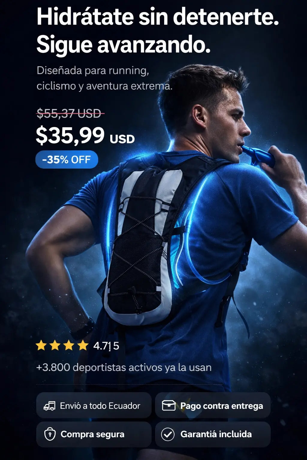 Mochila Para Hidratación Con Vejiga 🎁-35% OFF