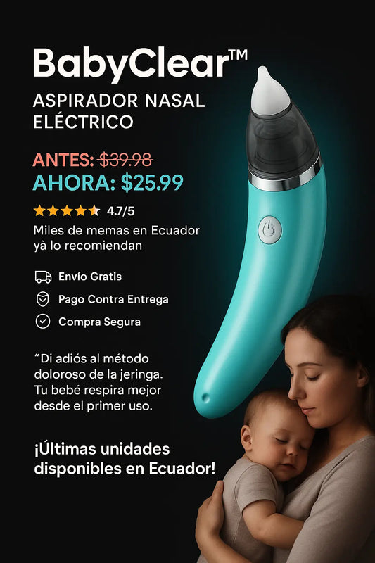 👶🏻 BabyClear™ I Aspirador Nasal Eléctrico para Bebés